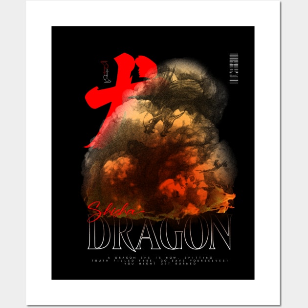 Raging smoke dragon Wall Art by ShishaDragon